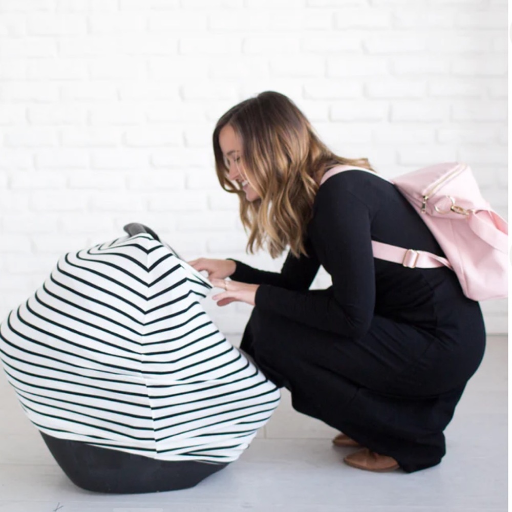 Copper and Pearl stretchy dual purpose nursing and car seat cover